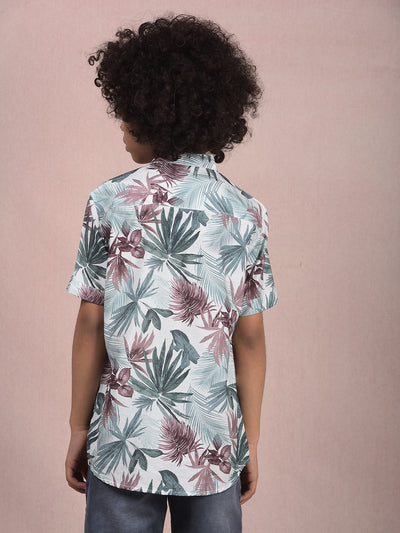 Green Floral Print Kurta-Boys Kurtas-Crimsoune Club