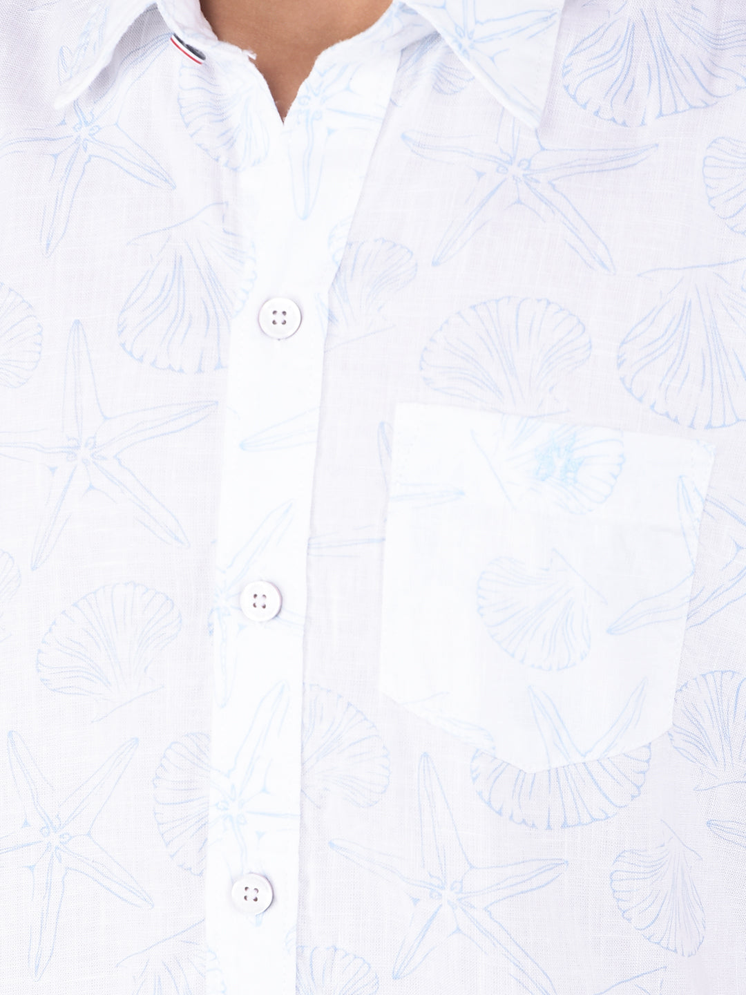 White Printed Shirt-Boys Shirts-Crimsoune Club