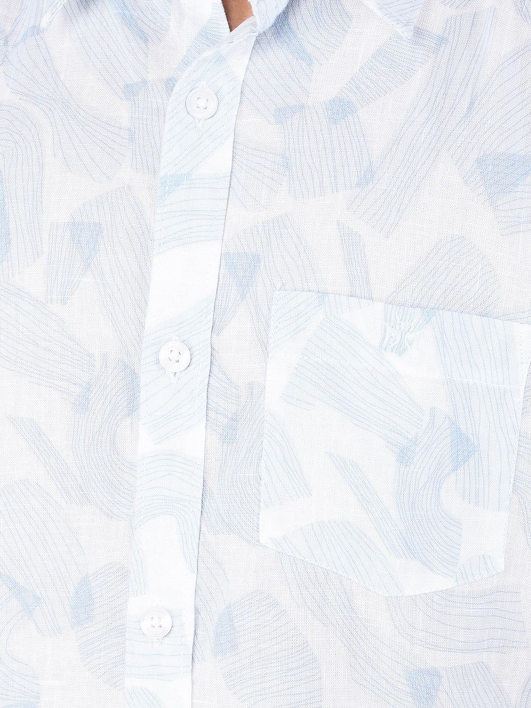 Blue Printed Shirt-Boys Shirts-Crimsoune Club