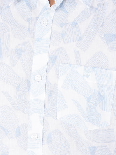 Blue Printed Shirt-Boys Shirts-Crimsoune Club