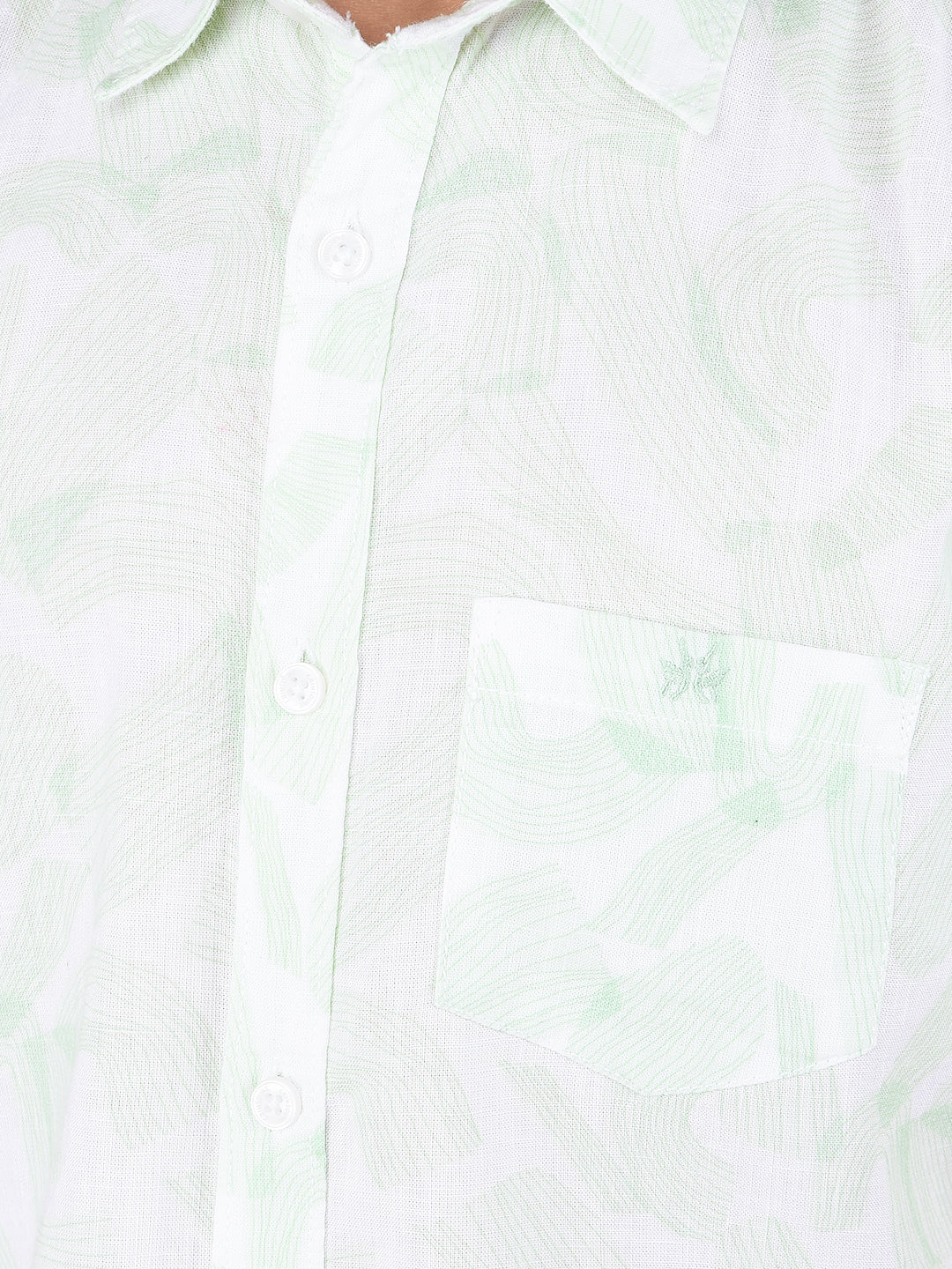 Green Printed Shirt-Boys Shirts-Crimsoune Club