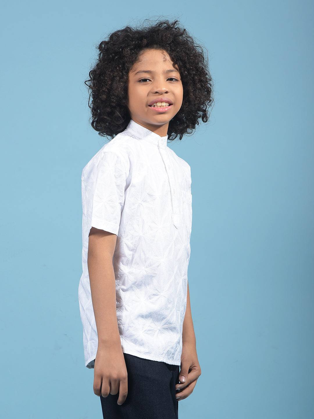 White Embroidered Kurta-Boys Kurtas-Crimsoune Club