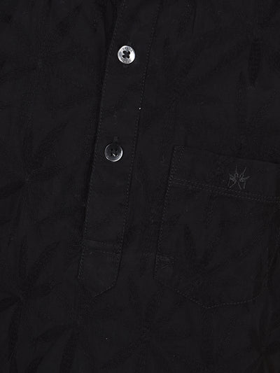 Black 100% Cotton Kurta-Boys Kurtas-Crimsoune Club