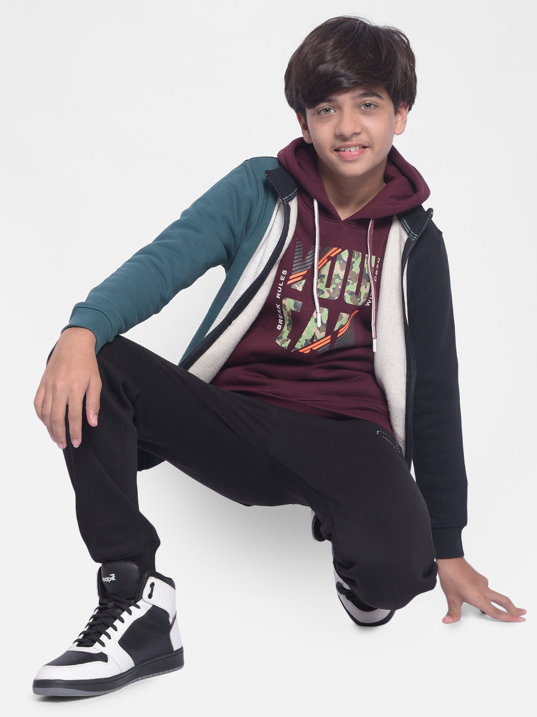 Multi Color Colourblocked Sweatshirt-Boys Sweatshirt-Crimsoune Club