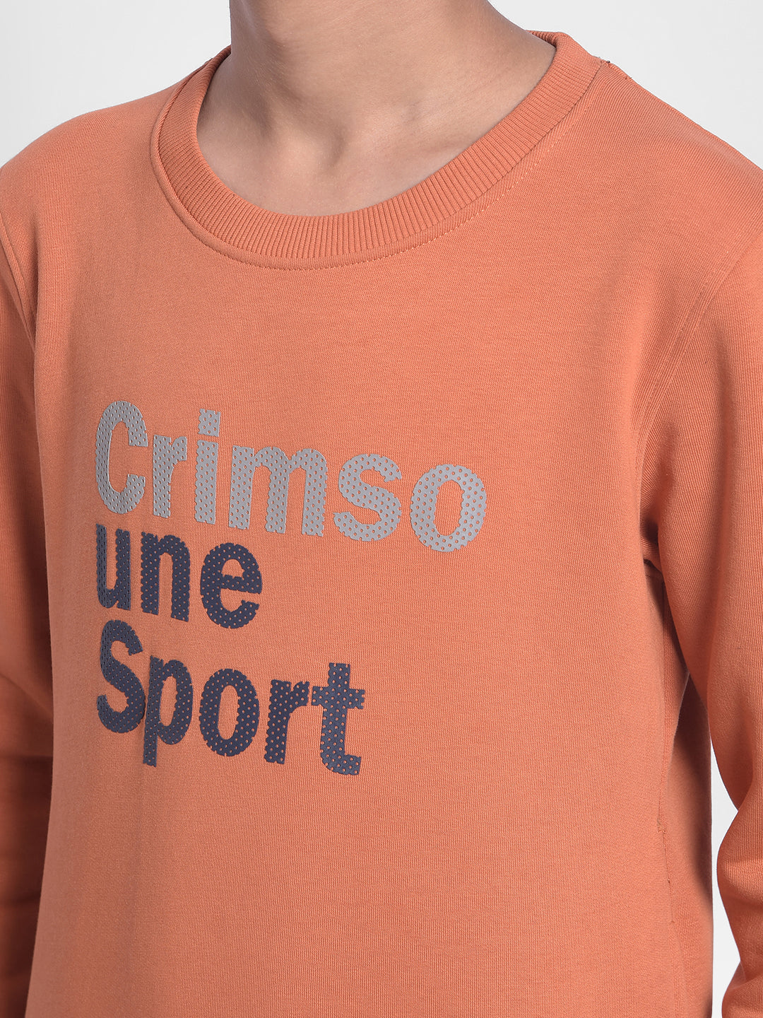 Rust Printed Sweatshirt-Boys Sweatshirts-Crimsoune Club