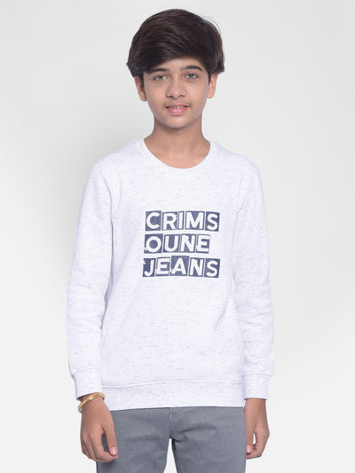 White Printed Sweatshirt-Boys Sweatshirt-Crimsoune Club