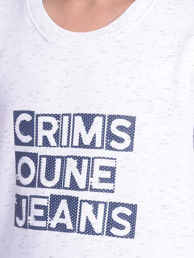 White Printed Sweatshirt-Boys Sweatshirt-Crimsoune Club