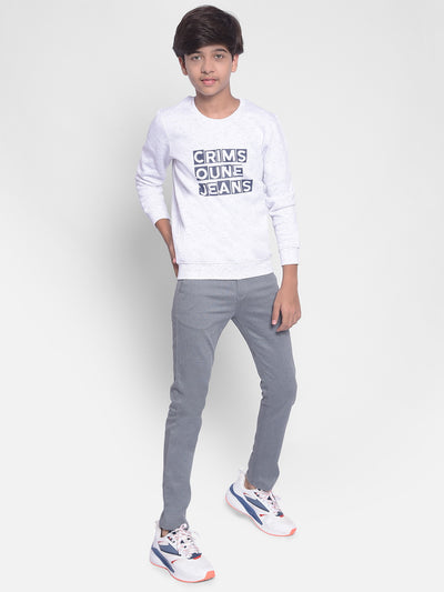 White Printed Sweatshirt-Boys Sweatshirt-Crimsoune Club