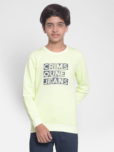 Green Printed Sweatshirt-Boys Sweatshirts-Crimsoune Club