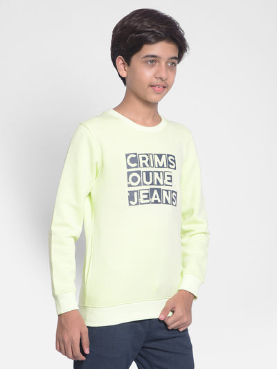 Green Printed Sweatshirt-Boys Sweatshirts-Crimsoune Club