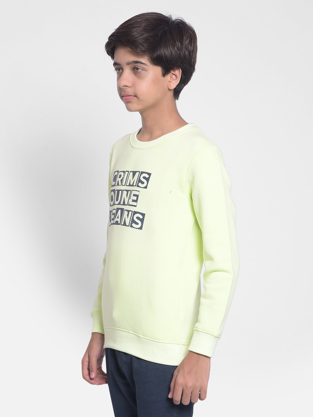 Green Printed Sweatshirt-Boys Sweatshirts-Crimsoune Club