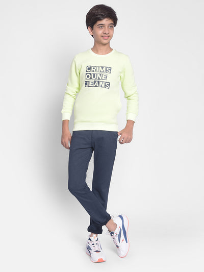 Green Printed Sweatshirt-Boys Sweatshirts-Crimsoune Club