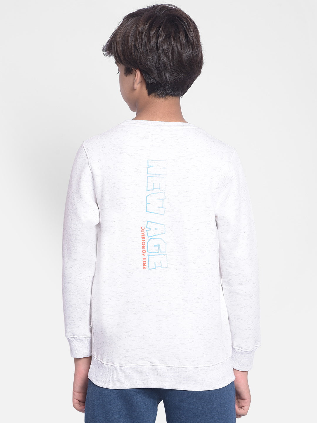 White Printed Sweatshirt-Boys Sweatshirt-Crimsoune Club