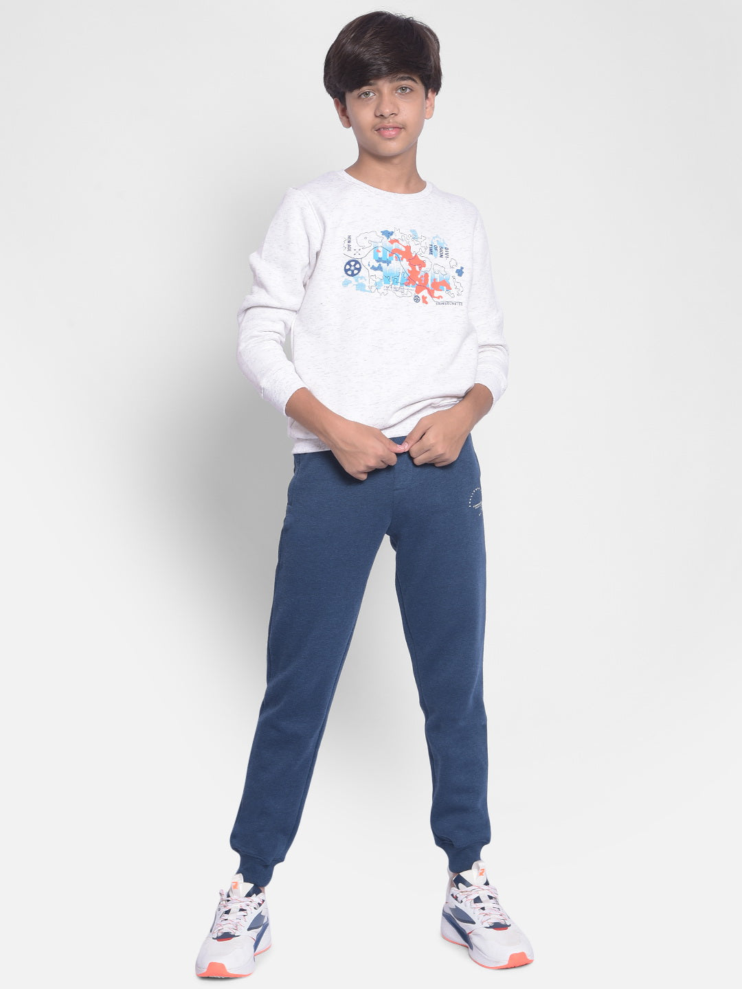 White Printed Sweatshirt-Boys Sweatshirt-Crimsoune Club