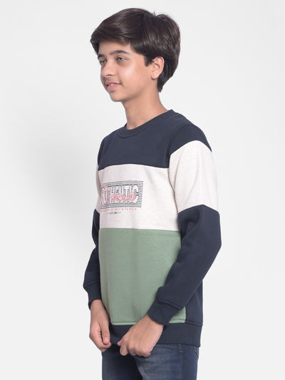 Olive Printed Sweatshirt-Boys Sweatshirt-Crimsoune Club