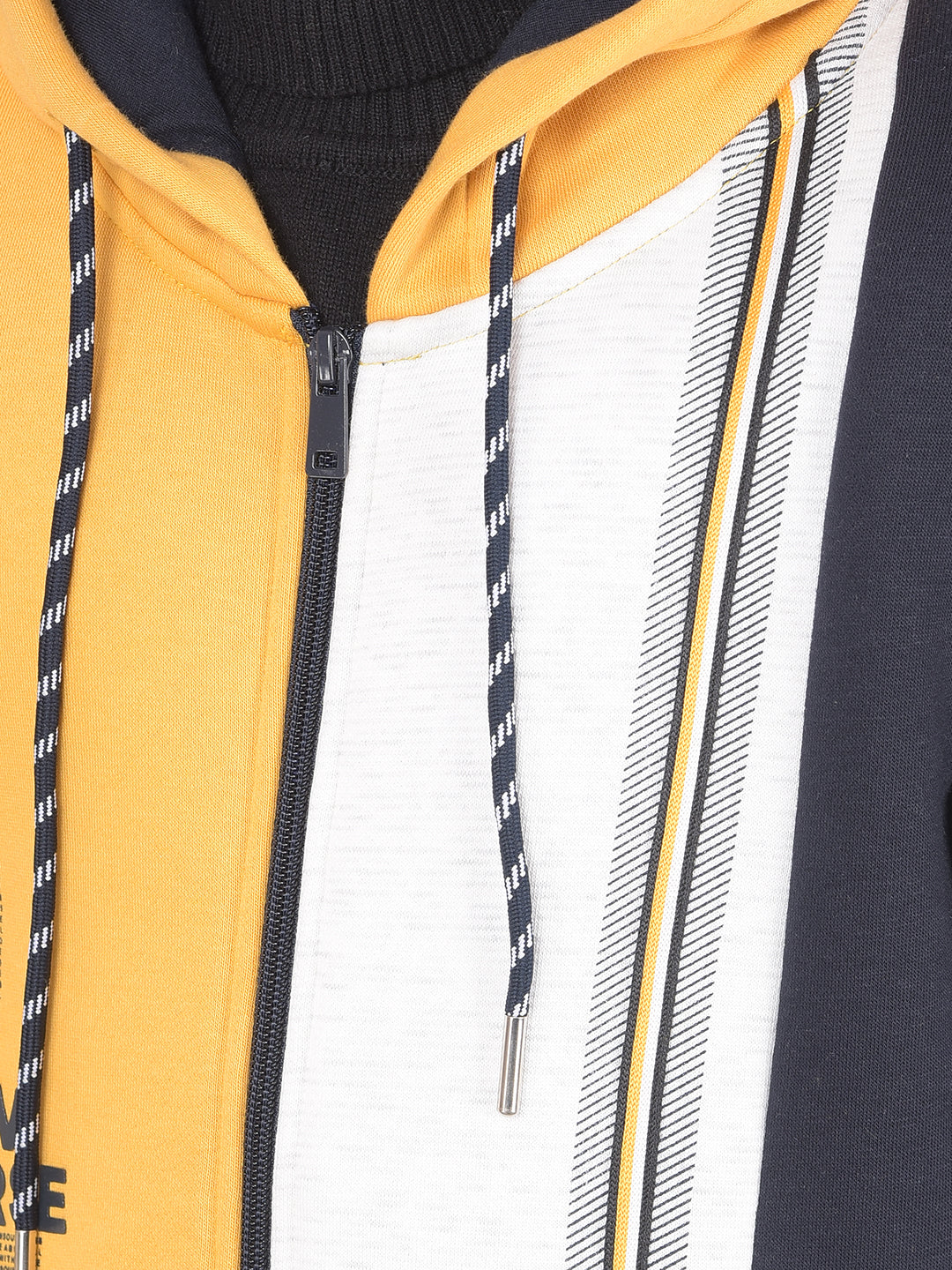 Yellow Colourblocked Hooded Sweatshirt-Boys Sweatshirts-Crimsoune Club