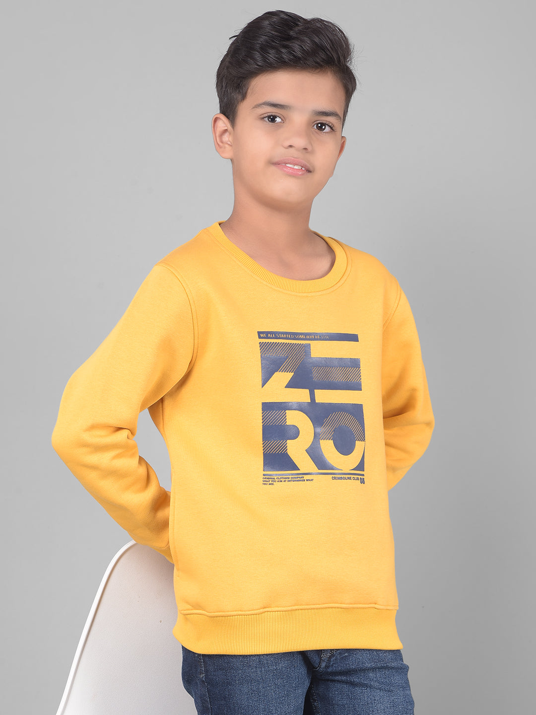 Off White Printed Sweatshirt-Boys Sweatshirts-Crimsoune Club