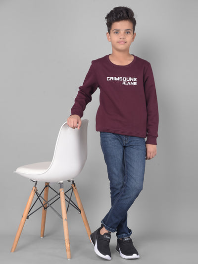 Wine Printed Sweatshirt-Boys Sweatshirts-Crimsoune Club