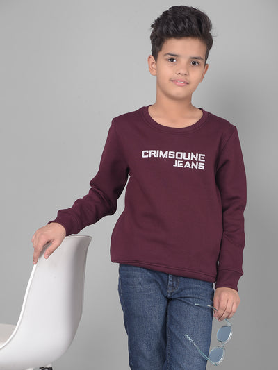 Wine Printed Sweatshirt-Boys Sweatshirts-Crimsoune Club