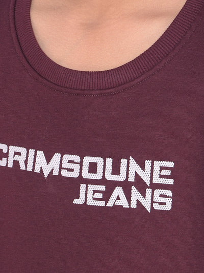 Wine Printed Sweatshirt-Boys Sweatshirts-Crimsoune Club