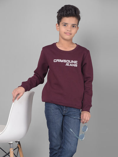 Wine Printed Sweatshirt-Boys Sweatshirts-Crimsoune Club