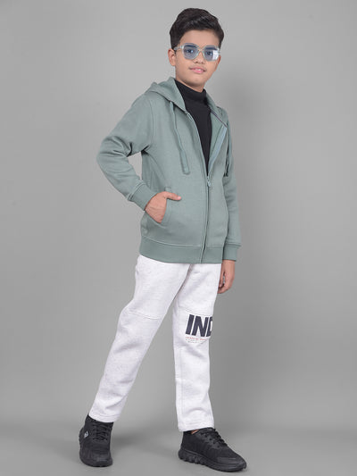 Green Hooded Sweatshirt-Boys Sweatshirts-Crimsoune Club