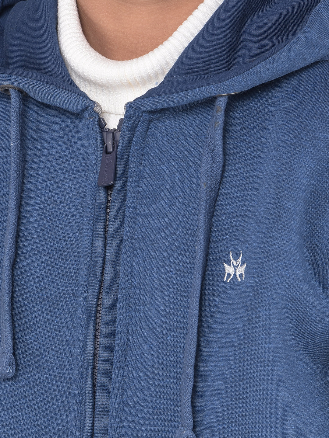 Blue Hooded Sweatshirt-Boys Sweatshirts-Crimsoune Club