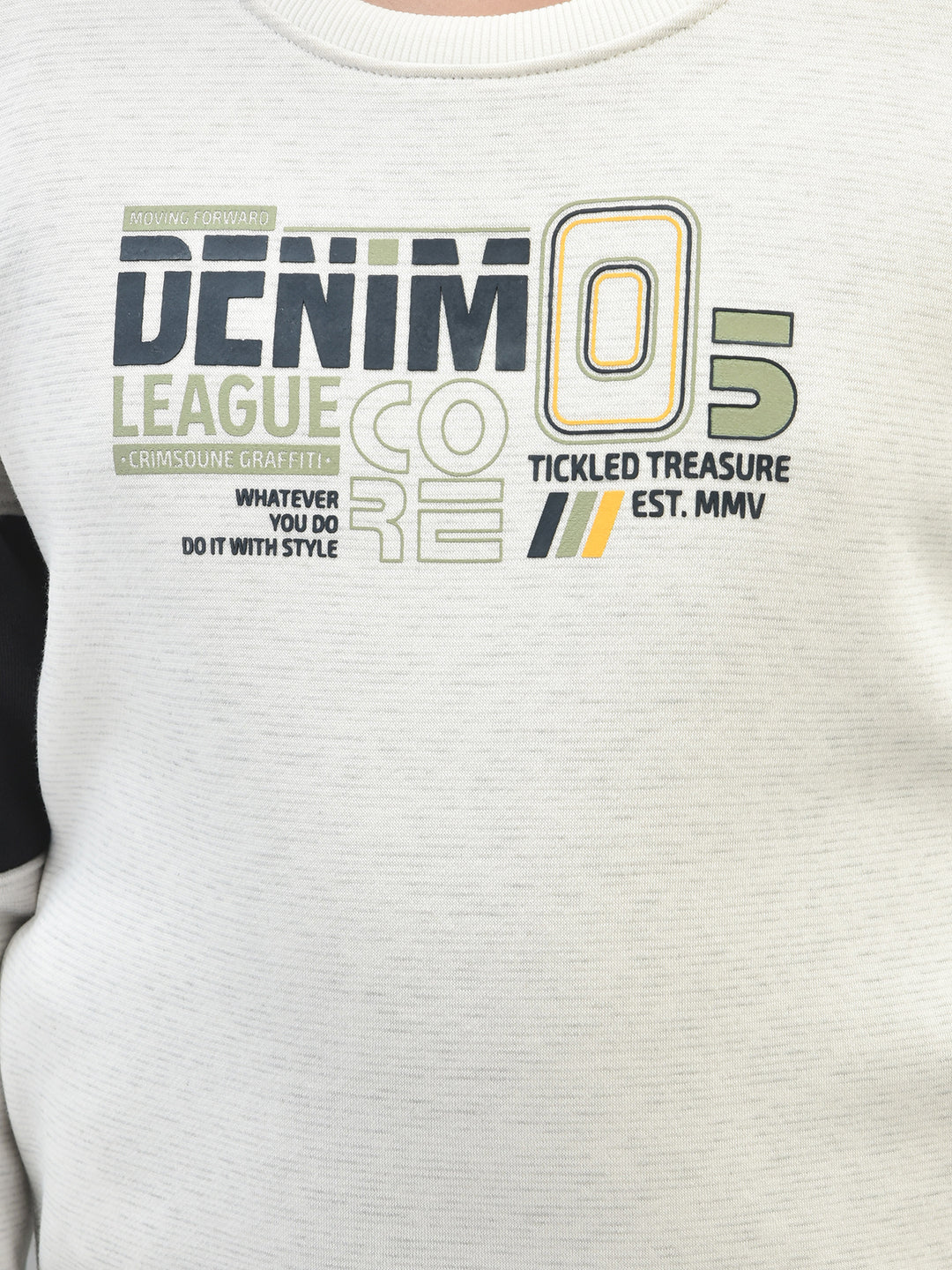 White Printed Sweatshirt-Boys Sweatshirts-Crimsoune Club