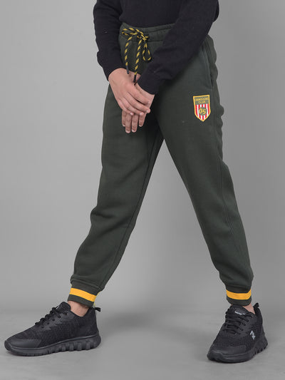 Olive Joggers-Boys Joggers-Crimsoune Club