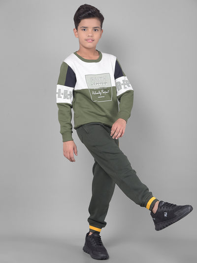 Olive Joggers-Boys Joggers-Crimsoune Club