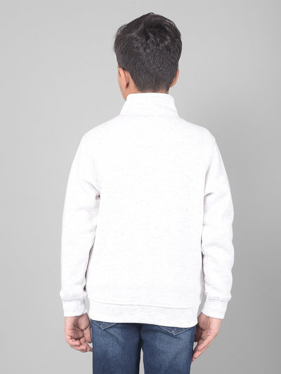 White Checked Sweatshirt-Boys Sweatshirts-Crimsoune Club