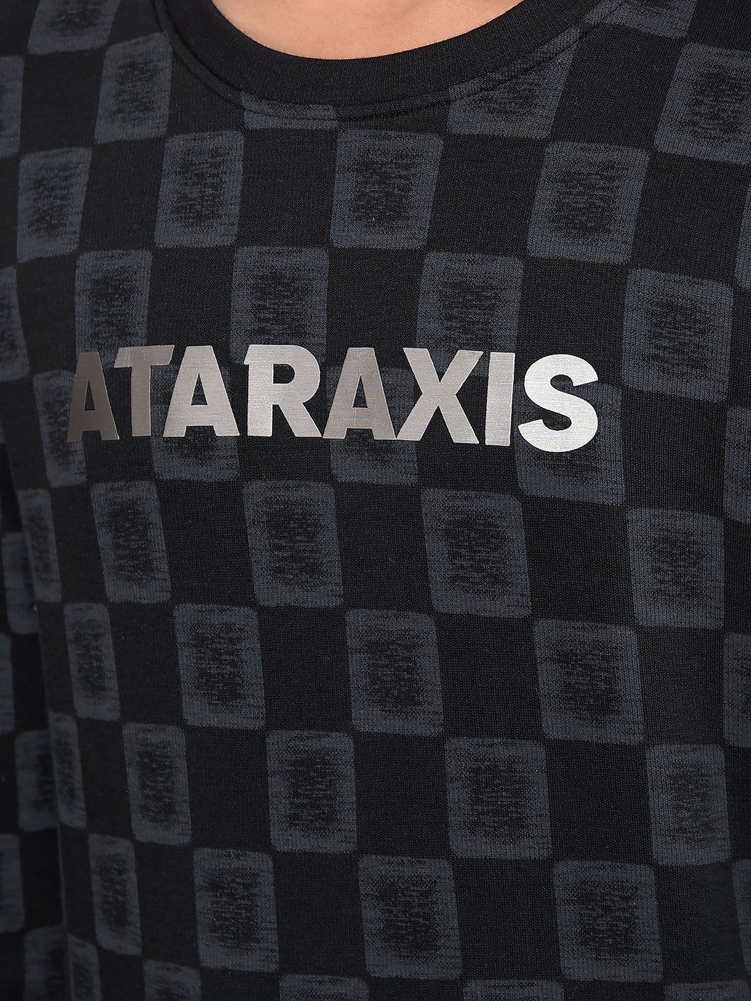 Black Printed Sweatshirt-Boys Sweatshirts-Crimsoune Club