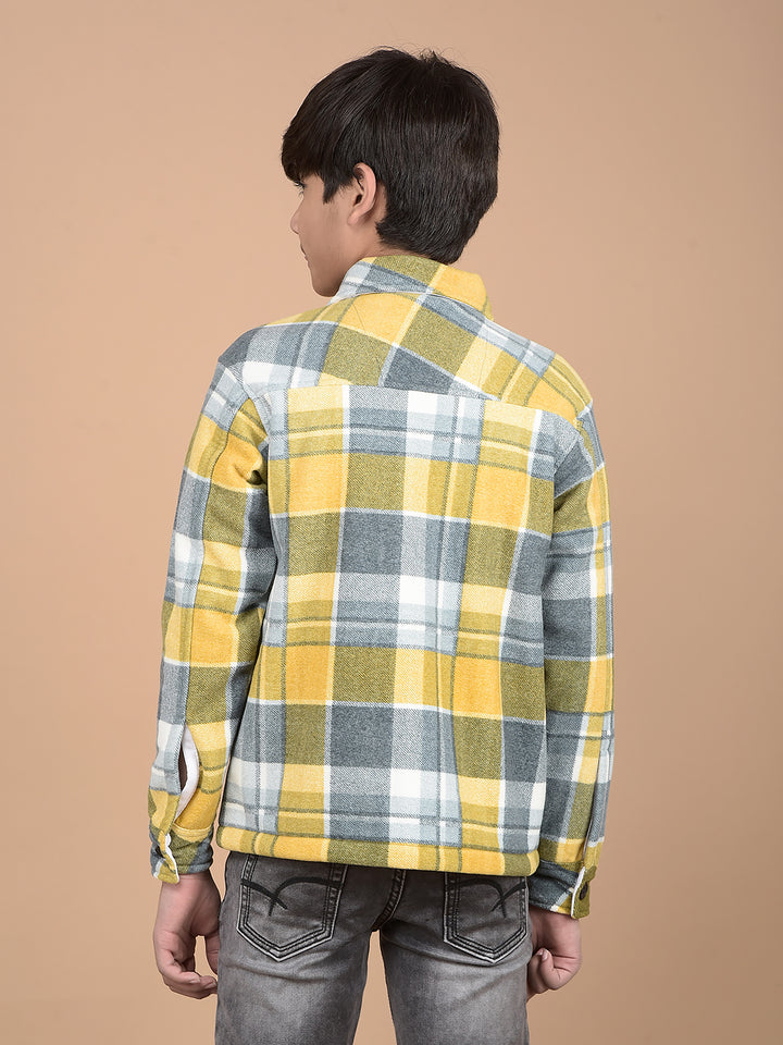 Mustard Checked Shacket-Boys Shackets-Crimsoune Club