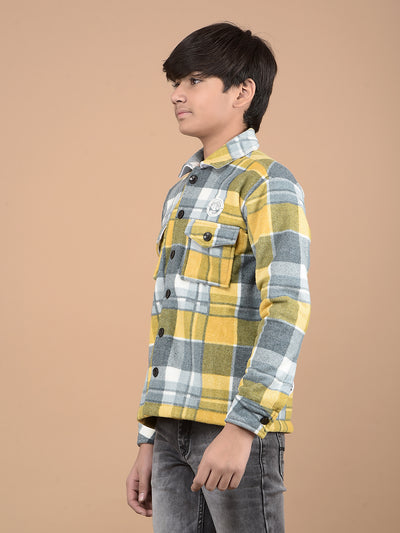 Mustard Checked Shacket-Boys Shackets-Crimsoune Club