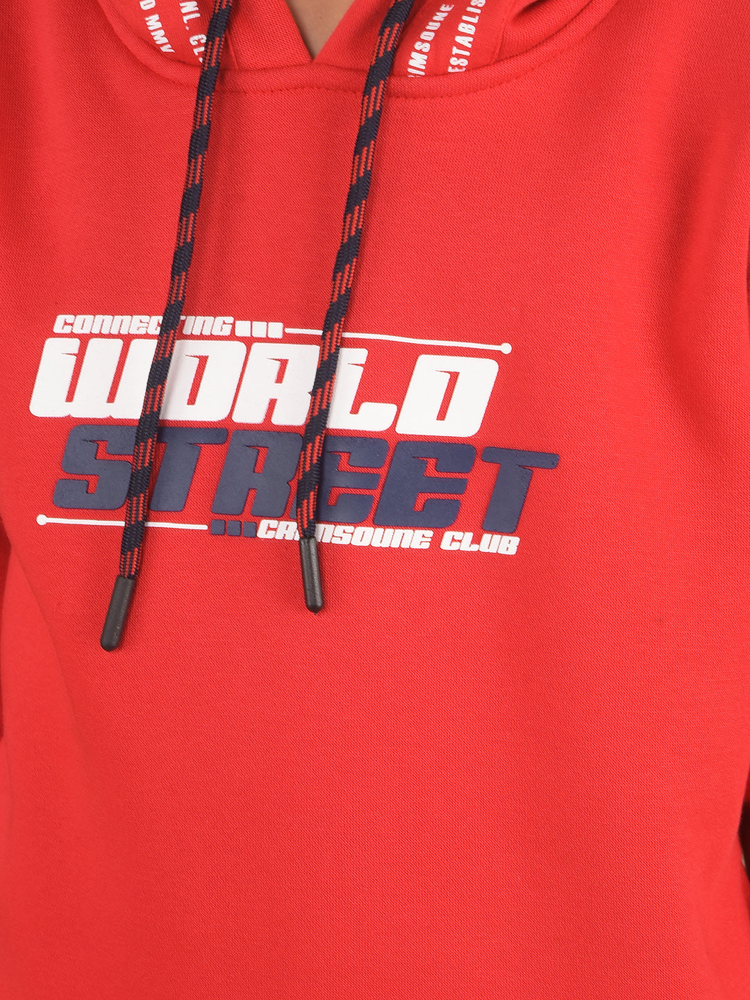 Red Typographic Print Sweatshirt & Joggers Co-Ord Set-Boy Co-Ord Sets-Crimsoune Club