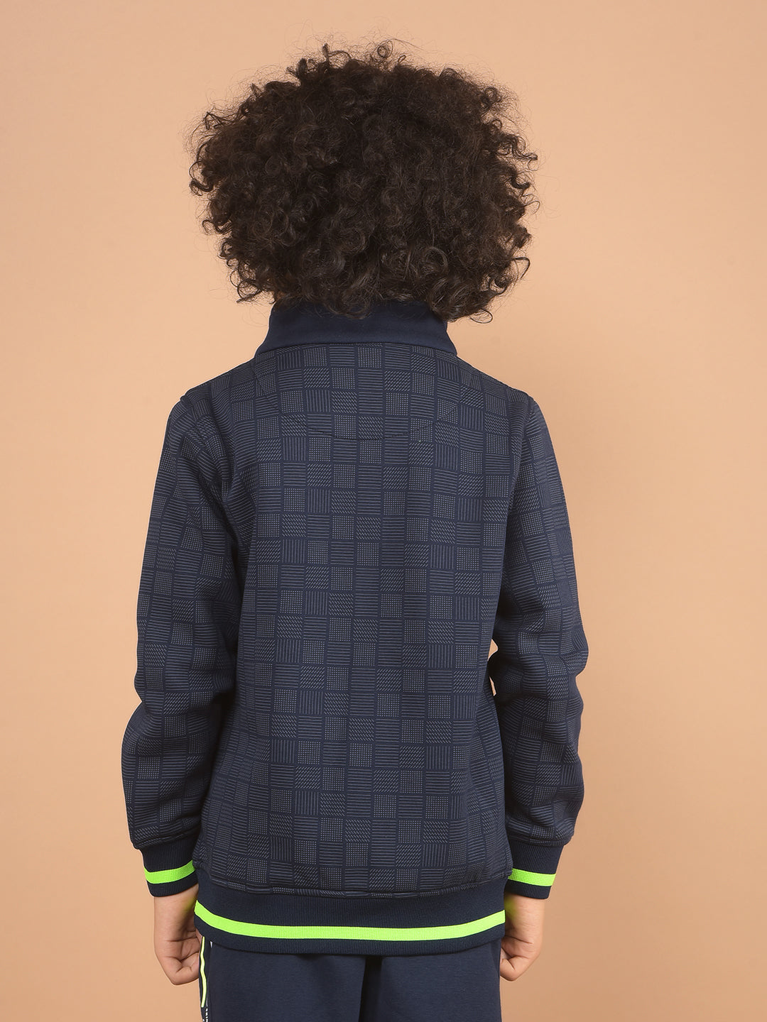Navy Blue Graphic Print Sweatshirt-Boy Sweatshirts-Crimsoune Club