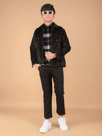 Black Corduroy Shacket-Boys Shackets-Crimsoune Club