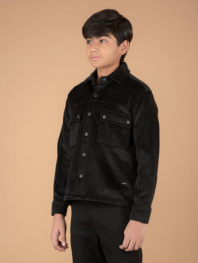 Black Corduroy Shacket-Boys Shackets-Crimsoune Club