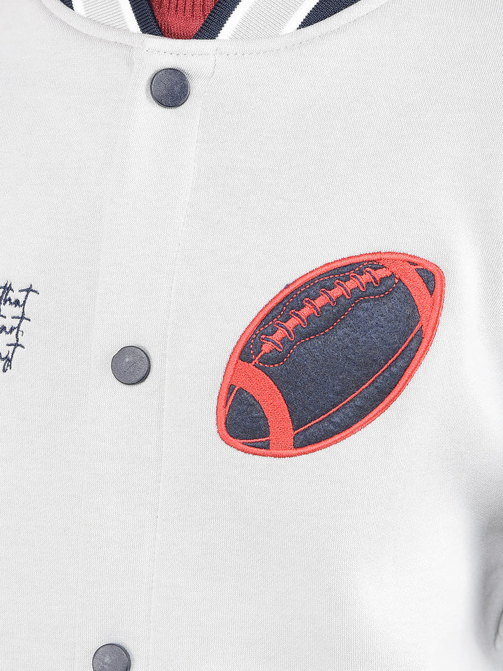 Grey Colorblocked High Neck Sweatshirt-Boys Sweatshirts-Crimsoune Club