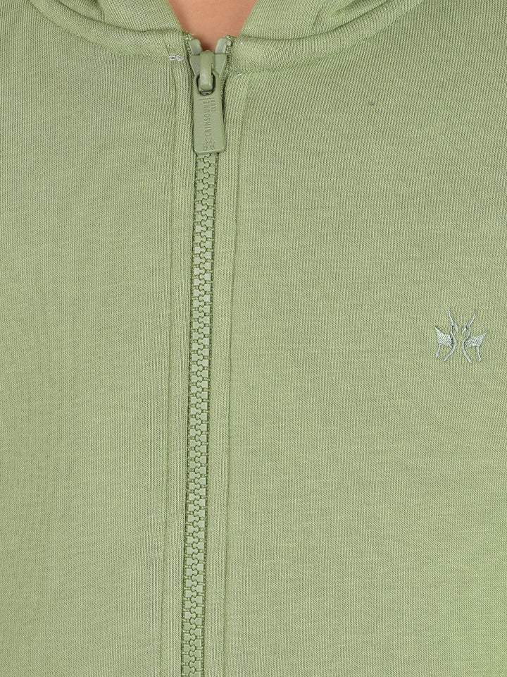 Green Hooded Neck Sweatshirt-Boys Sweatshirts-Crimsoune Club