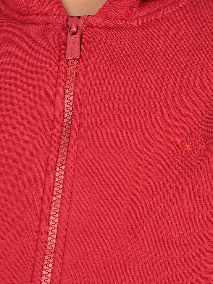 Maroon Hooded Neck Sweatshirt-Boys Sweatshirts-Crimsoune Club