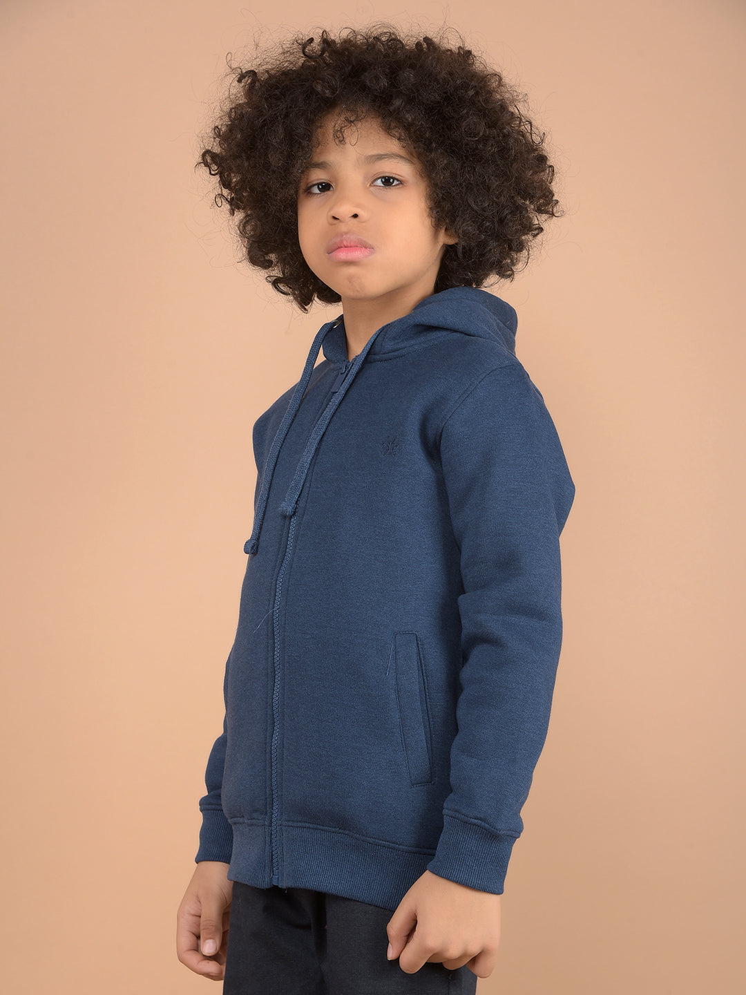 Blue Hooded Neck Sweatshirt-Boys Sweatshirts-Crimsoune Club