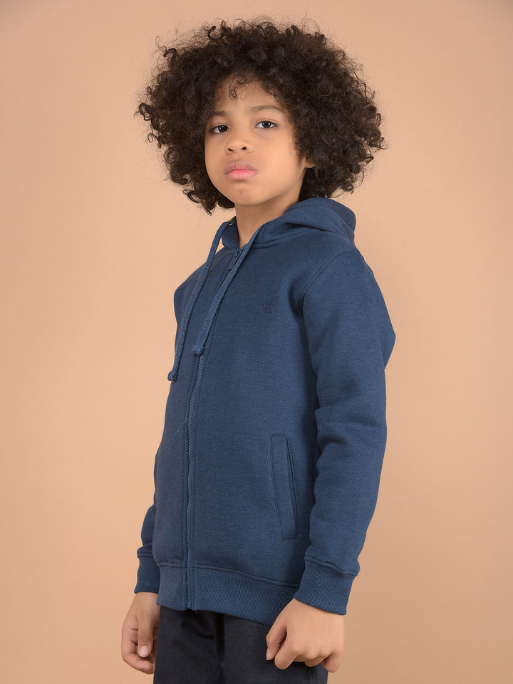 Blue Hooded Neck Sweatshirt-Boys Sweatshirts-Crimsoune Club