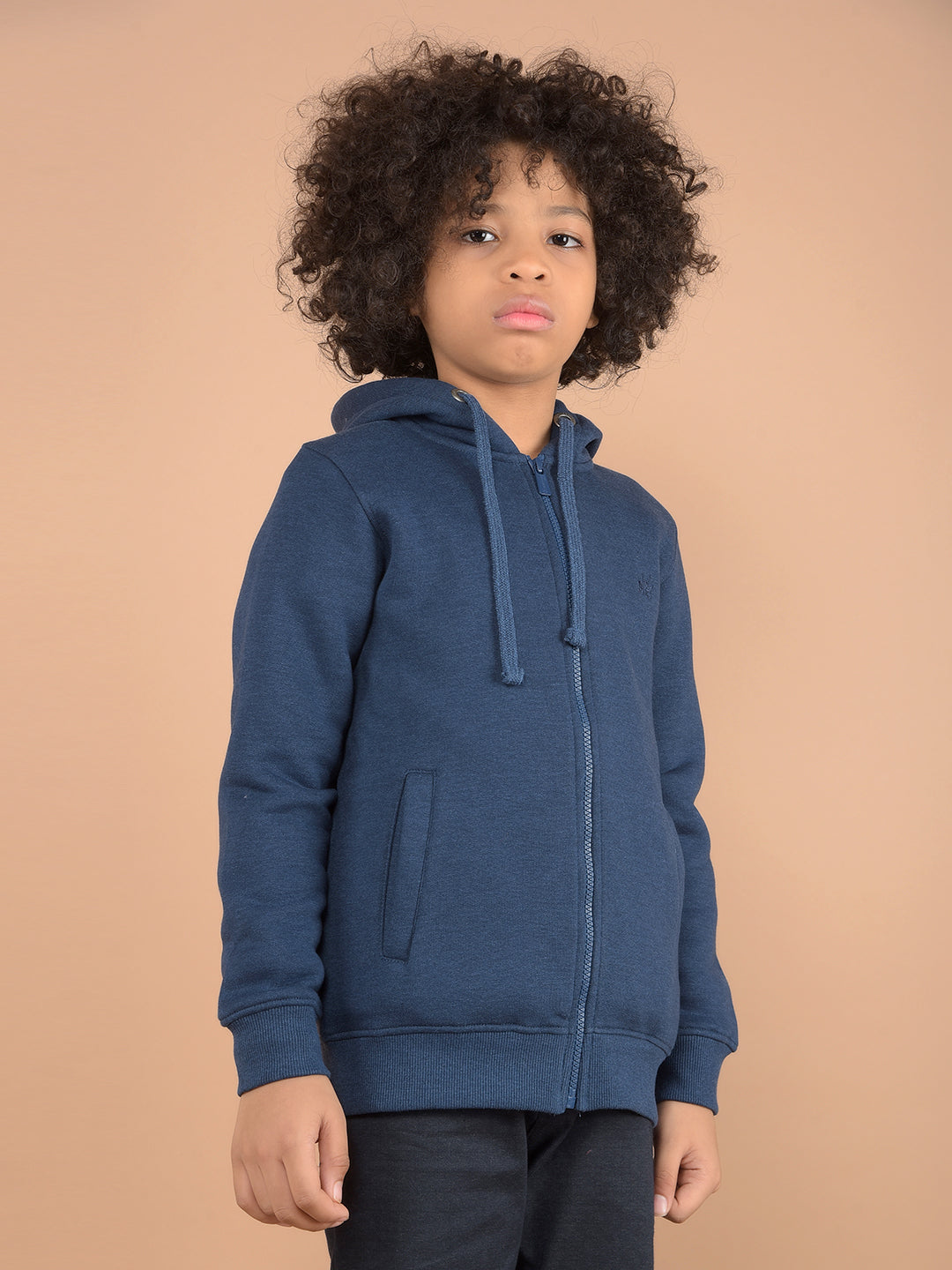 Blue Hooded Neck Sweatshirt-Boys Sweatshirts-Crimsoune Club