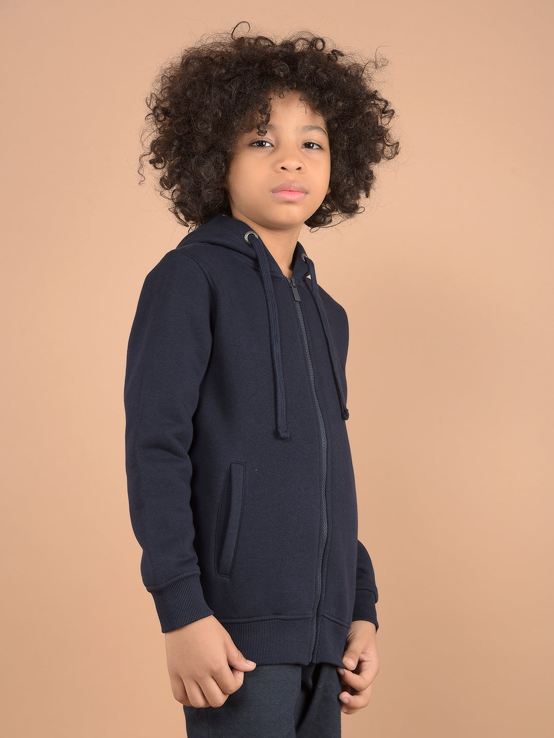 Navy Blue Hooded Neck Sweatshirt-Boys Sweatshirts-Crimsoune Club