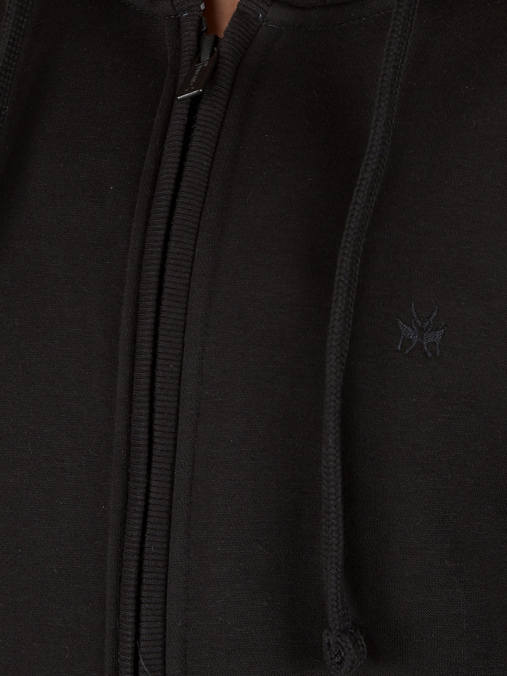 Black Hooded Sweatshirt-Boys Sweatshirts-Crimsoune Club