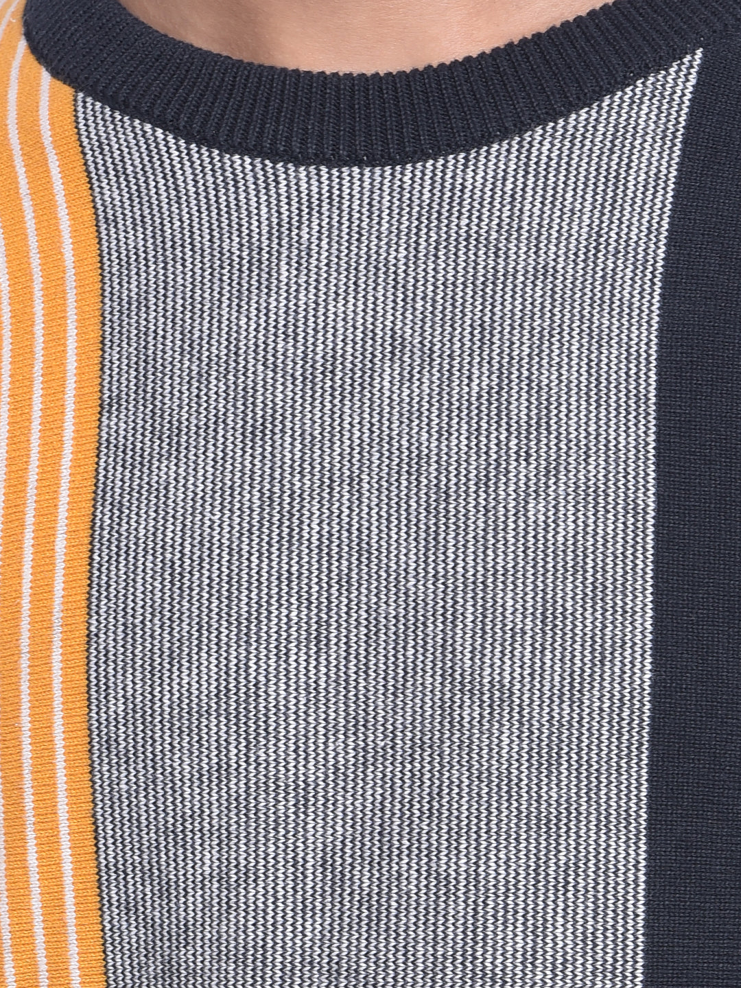 Navy Blue Colourblocked Sweater-Boys Sweaters-Crimsoune Club