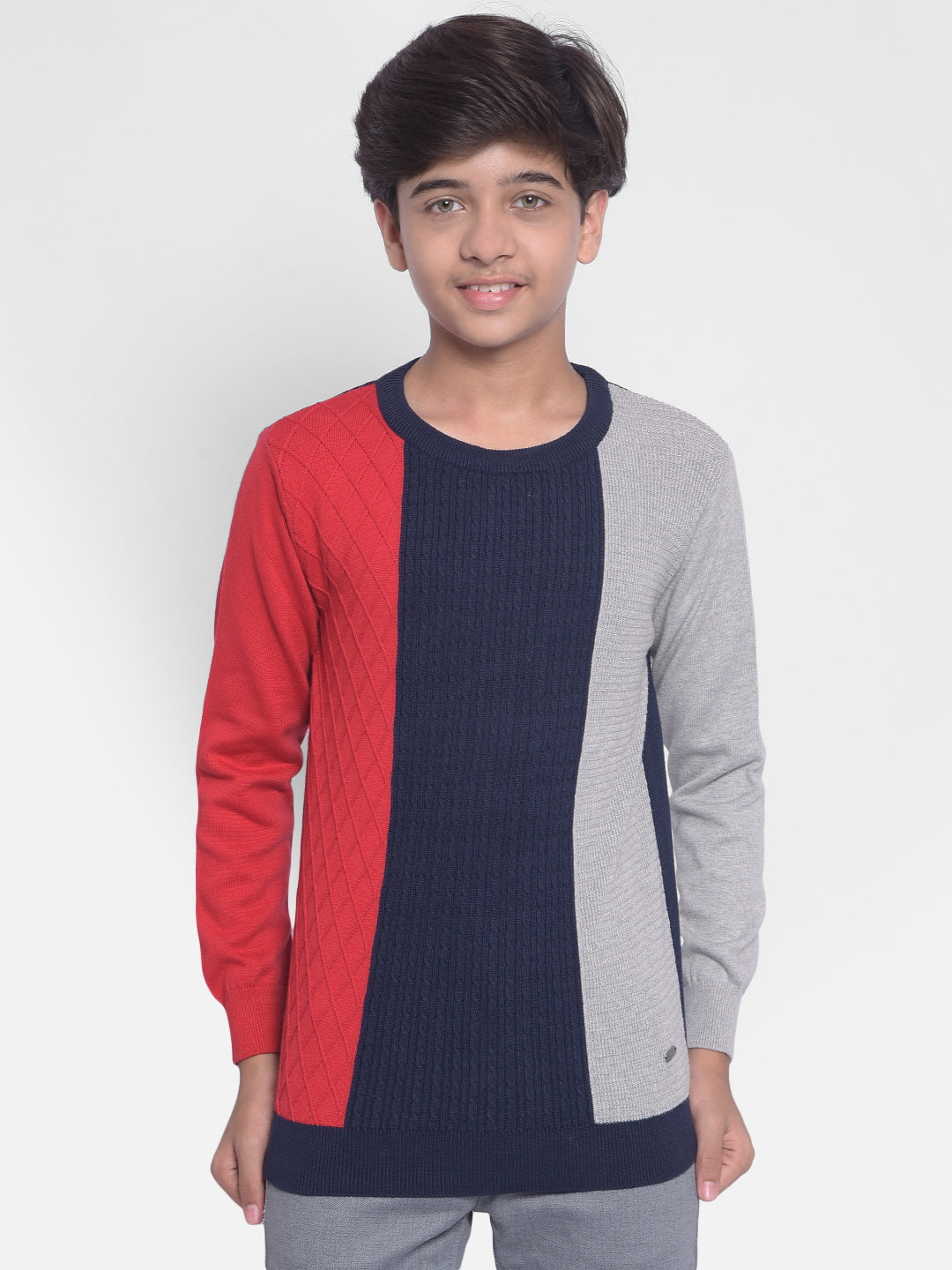 Multi Color Colourblocked Sweater-Boys Sweaters-Crimsoune Club