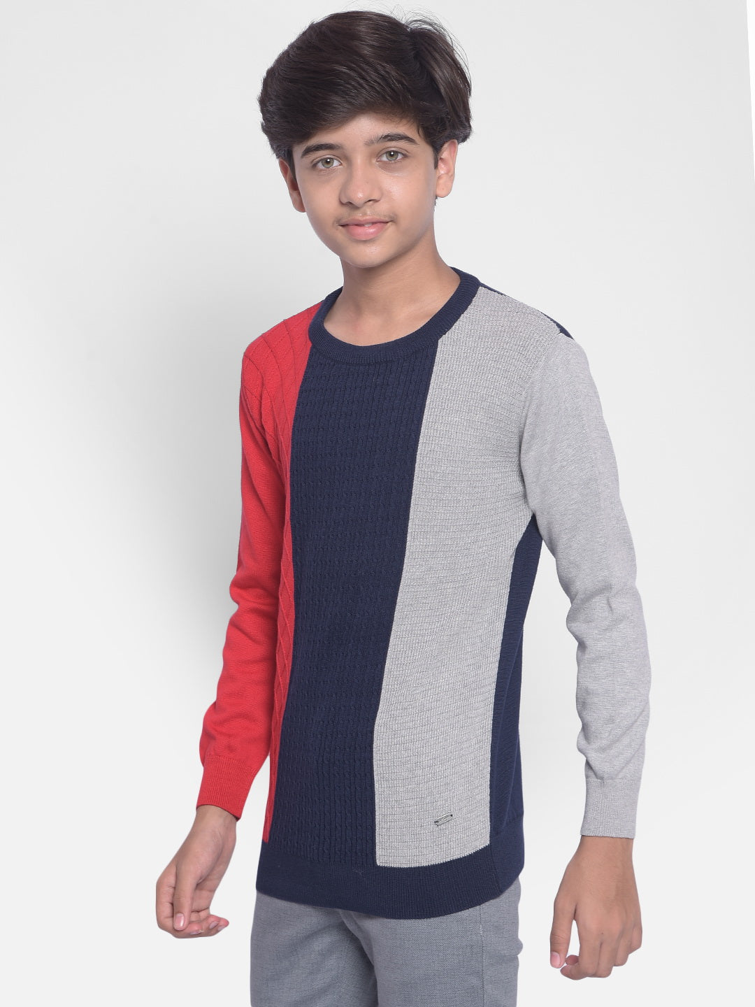 Multi Color Colourblocked Sweater-Boys Sweaters-Crimsoune Club
