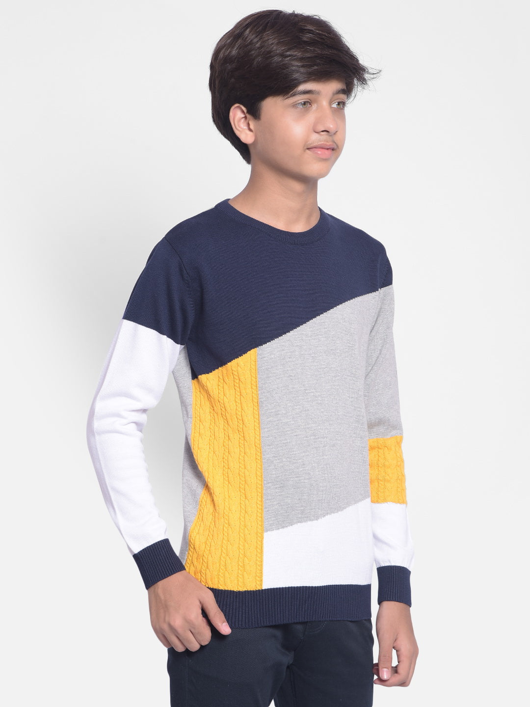 Multi Color Colourblocked Sweater-Boys Sweaters-Crimsoune Club